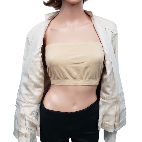 Reiss Poppy Blazer Jacket Size M/L Peplum Pleated Fitted Inverted Notch Collar - Picture 13 of 16